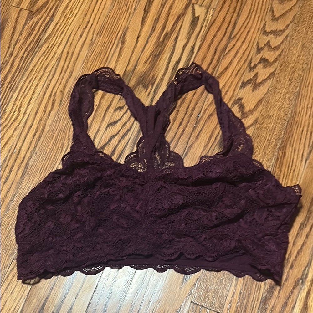Lace Bralette in Burgundy